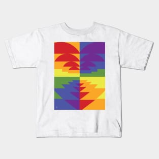 Rainbow Hearts LGBTQ Love All Around Kids T-Shirt